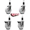 Service Caster 5'' Nylon Wheel Swivel 1-3/8'' Expanding Stem Caster Set 2 Brakes, 4PK SCC-EX20S514-NYS-2-PLB-2-138 - alternate 4